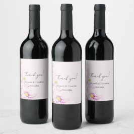 Rótulo De Garrafa De Cerveja Jardim Boho Floral Rosa Artístico