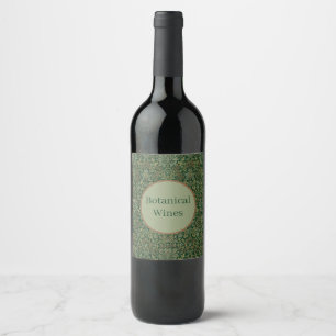 Rótulo De Garrafa De Cerveja Jardim de Flores de William Morris -Verdes