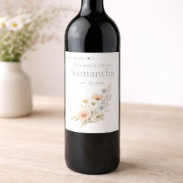 Rótulo De Garrafa De Cerveja Jardim de Flores Silvestres Evento Personalizado