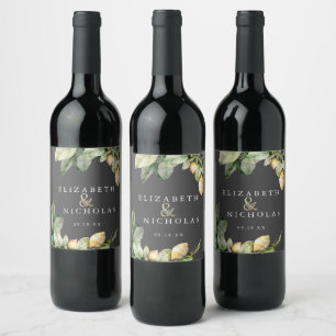 Rótulo De Garrafa De Cerveja Jardim de Limão Italiano Casamento Personalizado