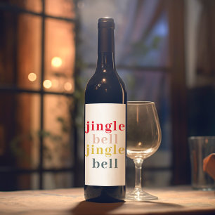 Rótulo De Garrafa De Cerveja Jingle Bell Bell Colorida Moderna 