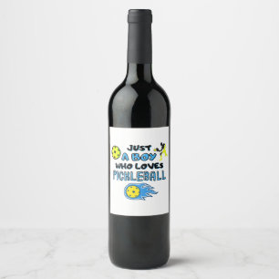 Rótulo De Garrafa De Cerveja Jogador Engraçado de Pickleball Apenas Um Menino Q