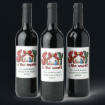 Rótulo De Garrafa De Cerveja Joy Personalizado, Merry Christmas Manger Cena<br><div class="desc">Esta é a nossa Joy para a cena do World Manger,  etiquetas de vinho de Natal. Personalize-o com o ano e o texto.</div>