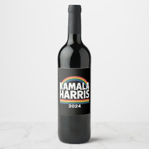 Rótulo De Garrafa De Cerveja Kamala Harris 2024 Arco-íris Orgulho Gay LGBT Elei