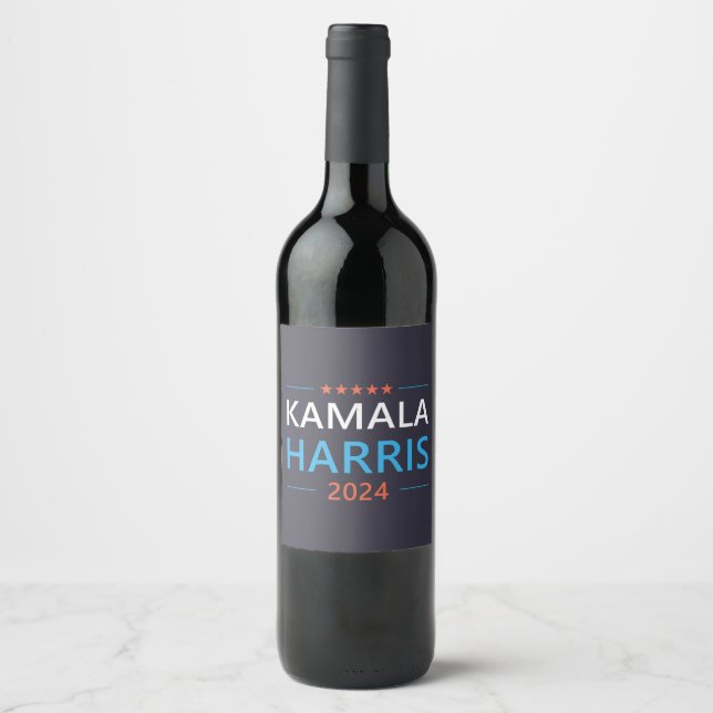 Rótulo De Garrafa De Cerveja Kamala Harris 2024 para o Presidente (Frente)