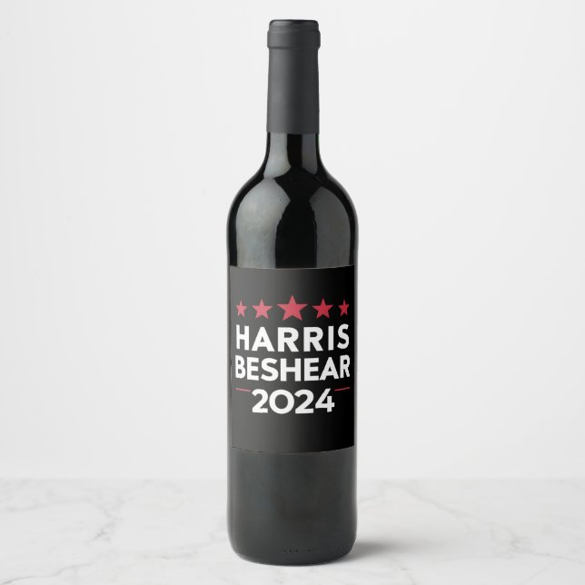 Rótulo De Garrafa De Cerveja Kamala Harris Andy Beshear 2024 Harris Beshear 202 (Frente)