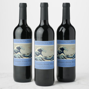 Rótulo De Garrafa De Cerveja Katsushika Hokusai é a onda de Excelentes de Kanag