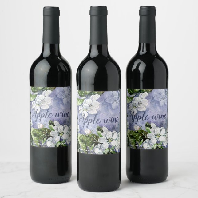 Rótulo De Garrafa De Cerveja Laboratório de Vinho de Flor de Maçã (Garrafas)