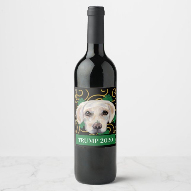 Rótulo De Garrafa De Cerveja Labrador Retriever branco (Frente)