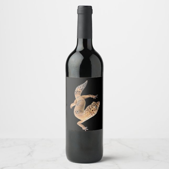 Rótulo De Garrafa De Cerveja  Lagartixa Leopardo  (Frente)