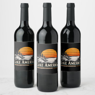 Rótulo De Garrafa De Cerveja Lago América 2026 Vintage