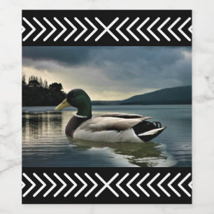 Rótulo De Garrafa De Cerveja Lago Mallard Duck
