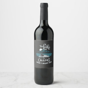 Rótulo De Garrafa De Cerveja Lago - O lago está chamando
