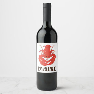 Rótulo De Garrafa De Cerveja Lagosta de Maine