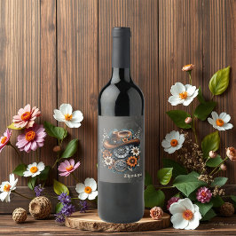 Rótulo De Garrafa De Cerveja Lágrimas: estilo vaqueiro a vapor.