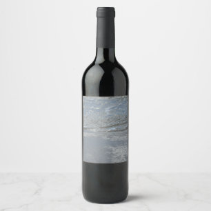 Rótulo De Garrafa De Cerveja Lapidação de água na fotografia Abstrato da praia