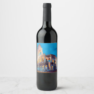 Rótulo De Garrafa De Cerveja ldp COLOSSEUM Roma - à noite -