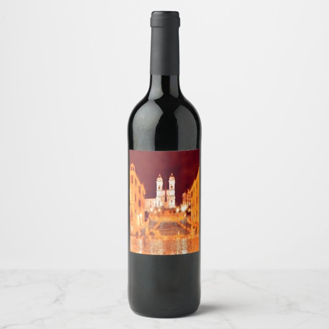 Rótulo De Garrafa De Cerveja ldp PIAZZA DI SPAGNA à noite Roma (Frente)