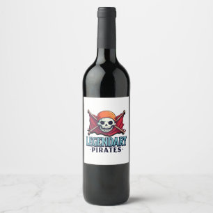 Rótulo De Garrafa De Cerveja Legendário Piratas