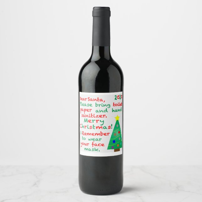 Rótulo De Garrafa De Cerveja Lembrando o Natal de 2020 (Frente)
