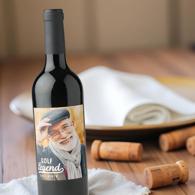 Rótulo De Garrafa De Cerveja Lenda de Golfe Desde Nascimento, Engraçado Moderno (Criador carregado)