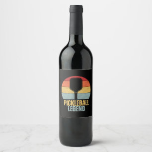 Rótulo De Garrafa De Cerveja Lenda Engraçada de Pickleball