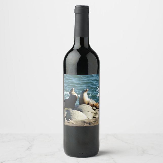 Rótulo De Garrafa De Cerveja Leões Marinhos de San Diego (Frente)