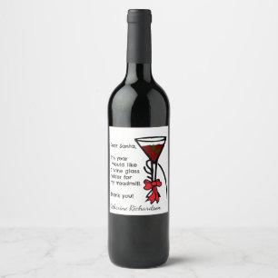 Rótulo De Garrafa De Cerveja Letra engraçada ao suporte do vidro de vinho da