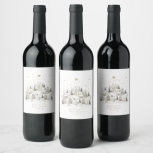 Rótulo De Garrafa De Cerveja Leva uma Aldeia Chuva de Neve Caprichosa Chã de Be