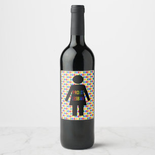Rótulo De Garrafa De Cerveja LGBTQ Silhouette Lésbica e Damas Arco-Íris