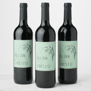 Rótulo De Garrafa De Cerveja Lily do Vale   Verde Suave com Gráfico