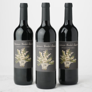 Rótulo De Garrafa De Cerveja Lily Of The Valley Buquê Chá de panela