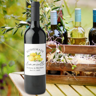 Rótulo De Garrafa De Cerveja Limões De Aquarela De Limoncello