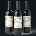 Rótulo De Garrafa De Cerveja Limoncello Quadro Botânico Elegante<br><div class="desc">Limoncello rótulo de bebida emoldurado com limões botânicos em aquarela elegante,  folhas e flores em cor creme marfim suave. Linhas de modelo para seus nomes e data do evento.</div>