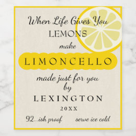 Rótulo De Garrafa De Cerveja Limoncello Quando A Vida Te Dá Limões