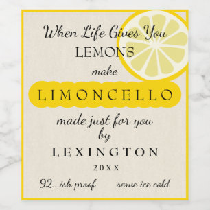 Rótulo De Garrafa De Cerveja Limoncello Quando A Vida Te Dá Limões