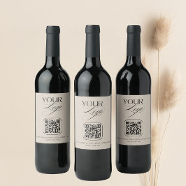 Rótulo De Garrafa De Cerveja Logotipo de Código QR de Texto Personalizado Premi