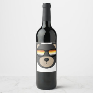 Rótulo De Garrafa De Cerveja logotipo de Óculos de Sol Gay Bear