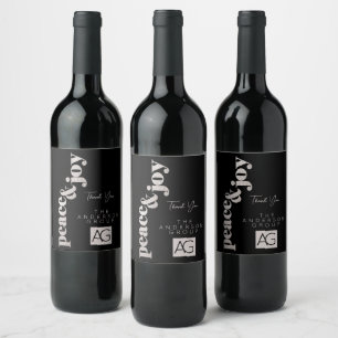 Rótulo De Garrafa De Cerveja Logotipo de Paz Alegria Corporativa Elegante Obrig