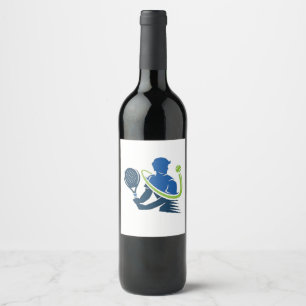 Rótulo De Garrafa De Cerveja Logotipo do Clube de Tênis - Ação Dinâmica, Estilo
