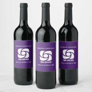 Rótulo De Garrafa De Cerveja Logotipo Empresarial Roxo Festa Personalizada da E