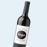Rótulo De Garrafa De Cerveja Logotipo simples com Promocional para empresa de t<br><div class="desc">Adicione seu próprio logotipo e escolha de texto a este design. Remova o texto superior ou inferior,  se preferir. Minimalista e profissional para melhorar sua marca. O logotipo se encaixará em forma de círculo. Outras versões estão disponíveis.</div>