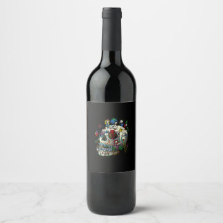 Rótulo De Garrafa De Cerveja loteria do crânio mexicano