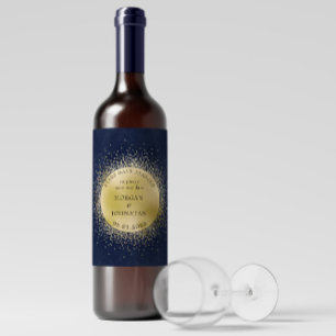 Rótulo De Garrafa De Cerveja Lua Dourada Celestial Salva A Data