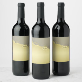 Rótulo De Garrafa De Cerveja Luxo dourado decorativo em dourado & prata, Monogr