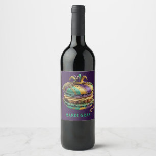 Rótulo De Garrafa De Cerveja Macaron Real Mardi Gras