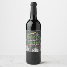 Rótulo De Garrafa De Cerveja Madeira russa | Misturas de Natal e Flocos de Neve