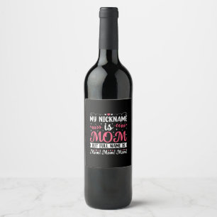 Rótulo De Garrafa De Cerveja Madre Art   A minha Apelido é o aniversário da mãe