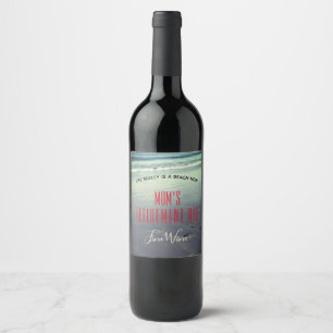 Rótulo De Garrafa De Cerveja Mãe aposentada ou qualquer pessoa de vinho tinto