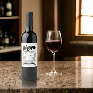 Rótulo De Garrafa De Cerveja Mãe Nutrição Fala Preto e Branco Moderno Engraçado